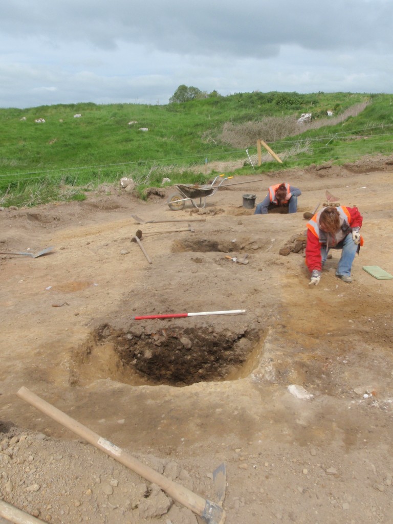 Archaeologists digging a medieval ditch at Caherduggan