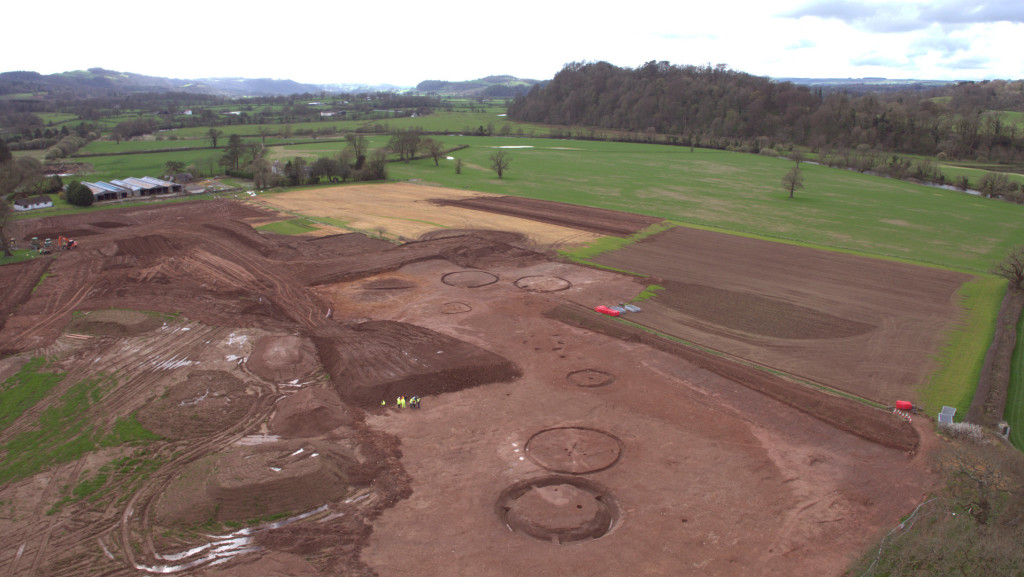 The Bronze Age features under excavation at Love Lodge Fields, Carmarthenshire (Rubicon Heritage)
