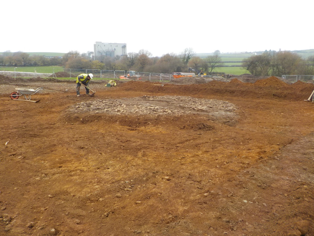 A Bronze Age Barrow emerges prior to full excavatin at the Limes (Rubicon Heritage)