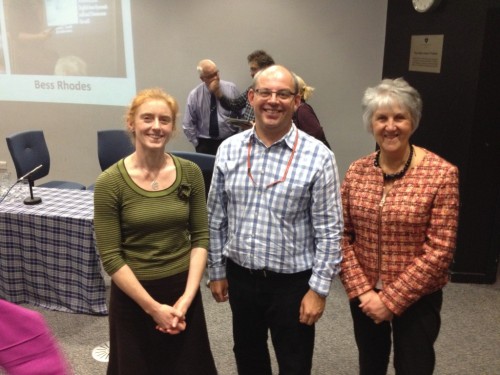 Rubicon's Louise Baker, Edinburgh City Archaeologist John Lawson and Greater Liberton Heritage Project's Dr. Margaret Collingwood at the Conference